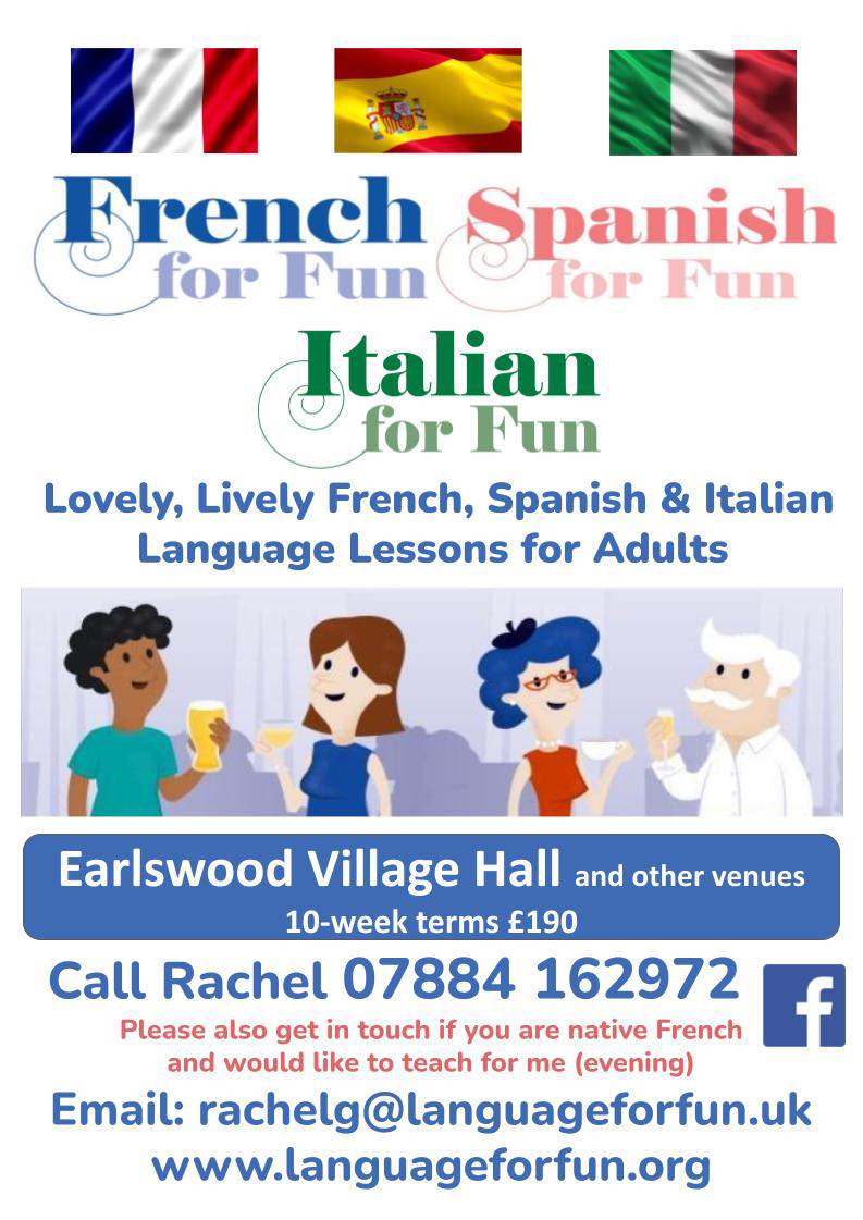 Language Fun Event Language for Fun – Earlswood Village Hall